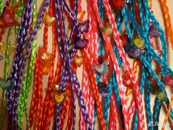 Резиноки с косичками и бабочками