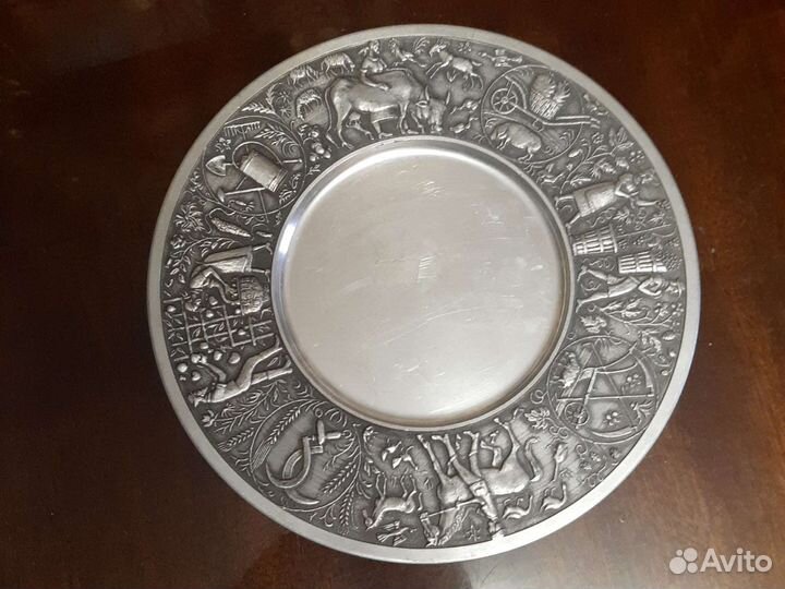 Подарок на юбилей Коллекционная тарелка олово