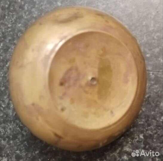 Пепельница карманная, латунь, винтаж