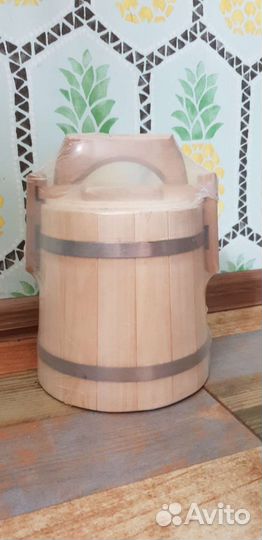 Бочка дубовая,кадка.Для меда,солений,хранения.3и1л