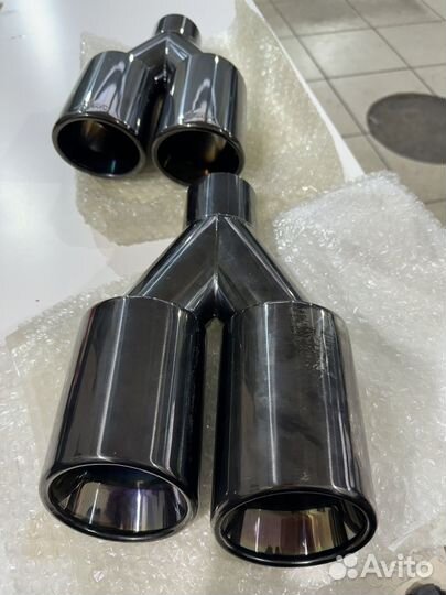 Насадки на глушители BMW G30 М5 2*90, черный хром