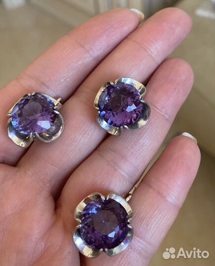 Комплект с корундом александрита 875