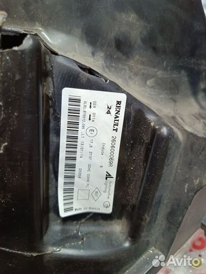 Фара передняя Рено Дастер 1