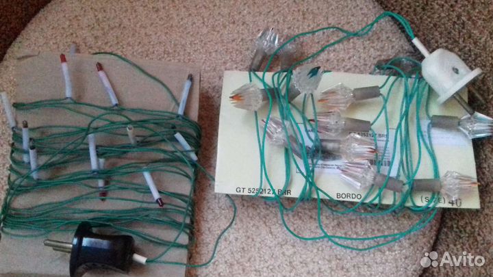 Ёлочные гирлянды. СССР. Хрустальная и Свеча