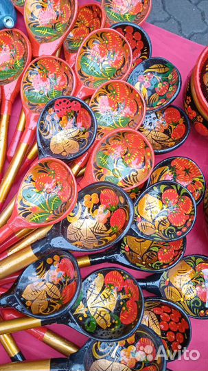 Посуда хохлома дерево