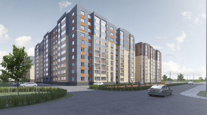 3-к. квартира, 77,4 м², 2/10 эт.
