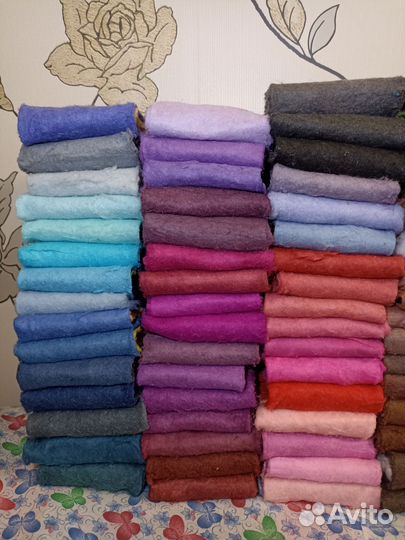 Вата льняная окрашенная для изготовления игрушек