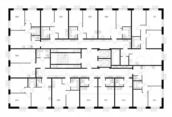 1-к. квартира, 42,8 м², 11/17 эт.