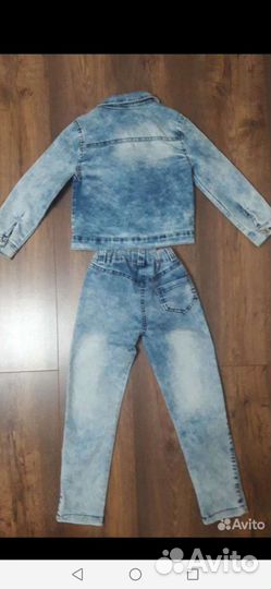 Джинсовый костюм для девочки 122
