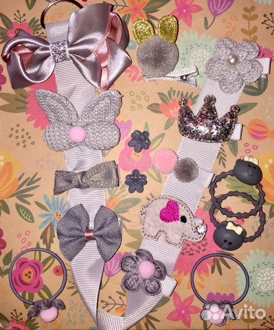 Набор резинок и заколок для волос