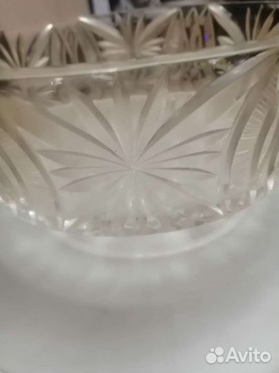 Ваза для фруктов хрусталь