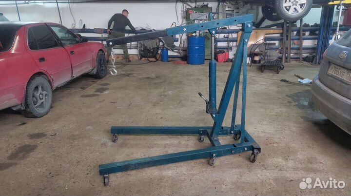 Кран гидравлический гаражный гусь