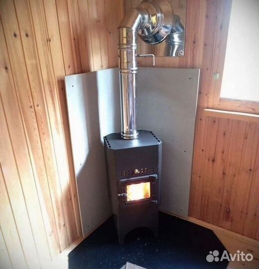 Печь камин на дровах