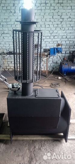 Печь для бани на 3 помещения с закрытой каменкой