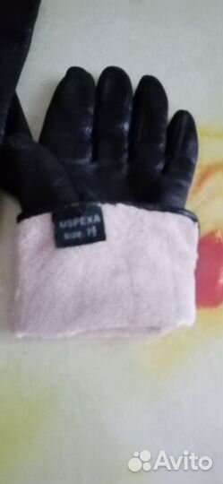 Женская кепка натуральная кожа, перчатки н. к 7