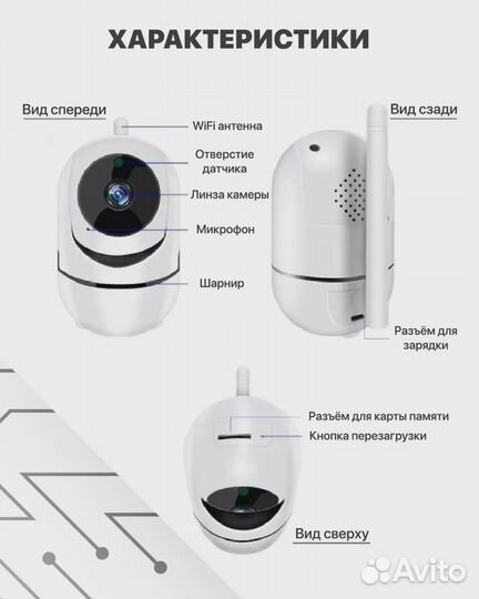 Камера WiFI поворотная 360