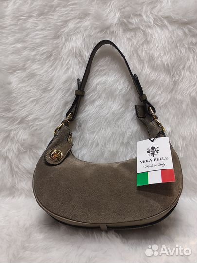 Сумка женская натуральная замша италия