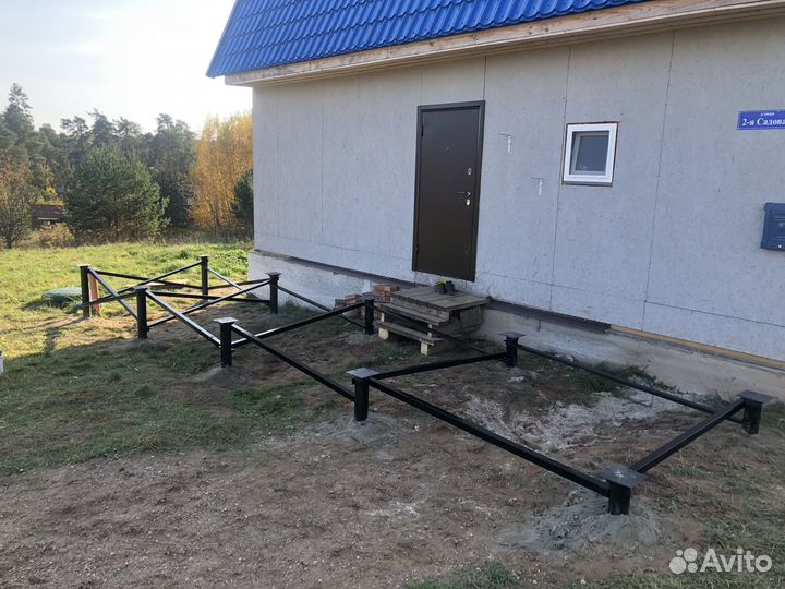 Свайно-винтовой фундамент, сваи 57-108 установка