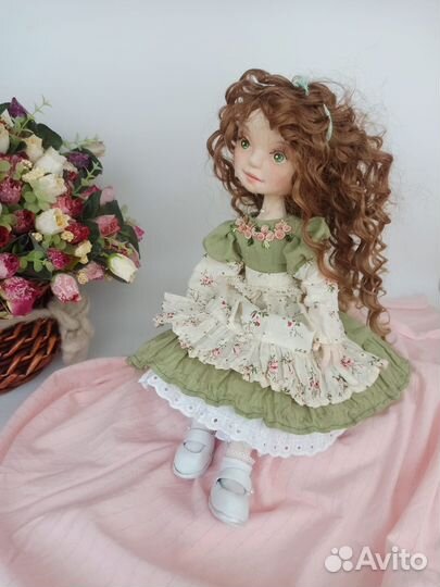 Текстильная кукла ручной работы на заказ
