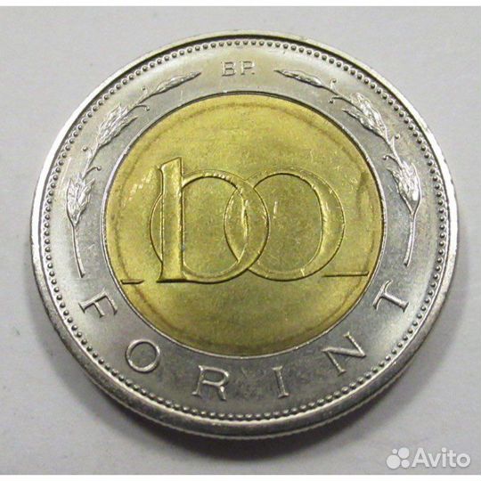 Монета. Венгрия. 100 форинтов 2007 год