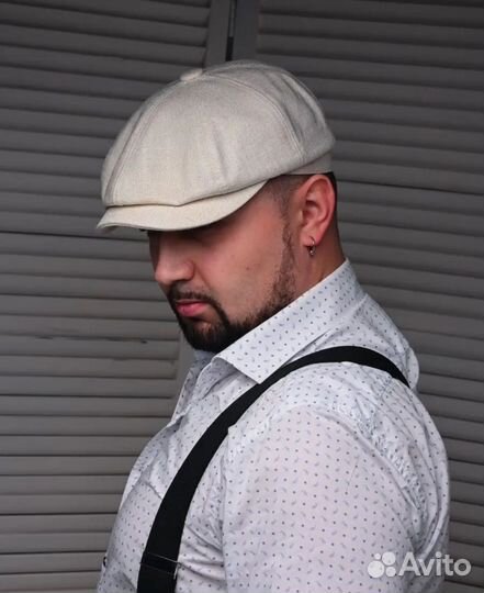 Кепка хулиганка восьмиклинка мужская лён