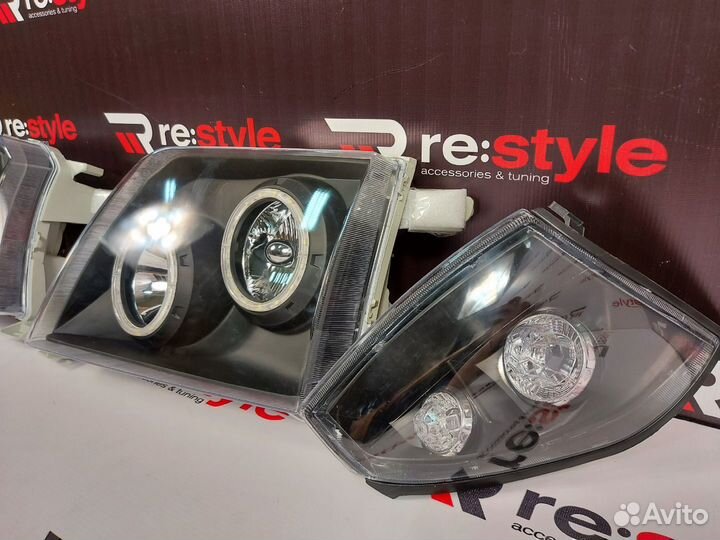 Фары Toyota Land Cruiser Prado 95 LED Темные T2293