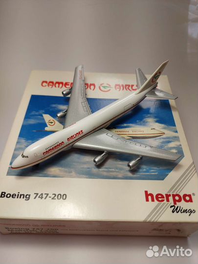 Модель самолета Cameroon B 747 Herpa 1/500