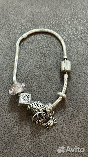 Браслет с шармами серебро 925 пробы sunlight