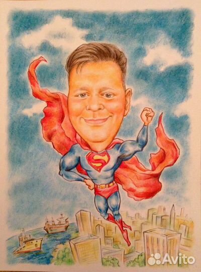 Художник шарж портрет по фото