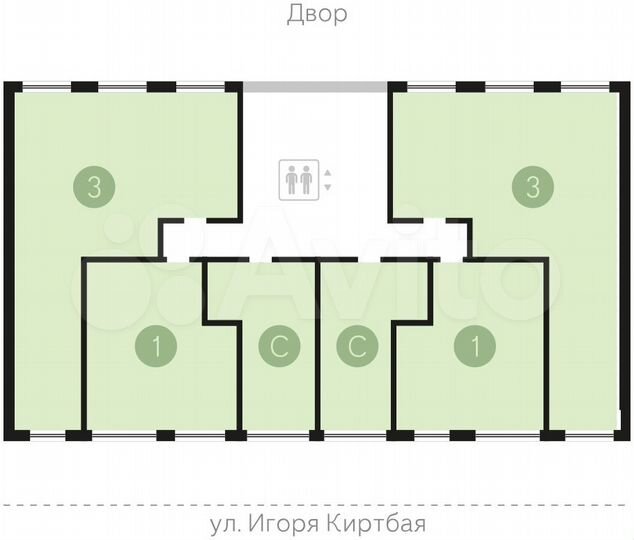 3-к. квартира, 113,1 м², 2/17 эт.