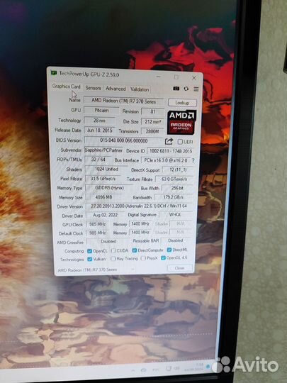 Sapphire R7 370 4 gb