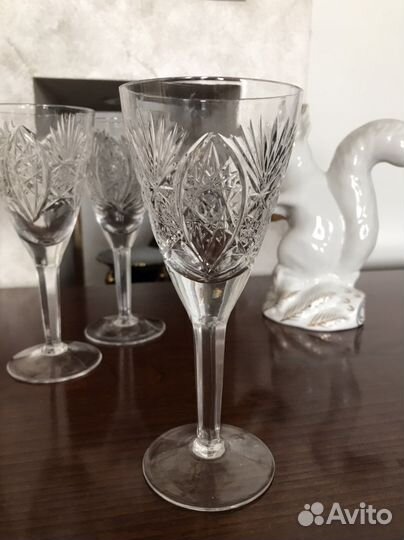 Хрустальные фужеры времен СССР 5 шт