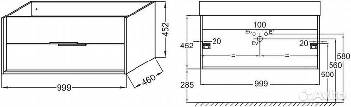 Jacob Delafon EB1585-E52-S14 Тумба под