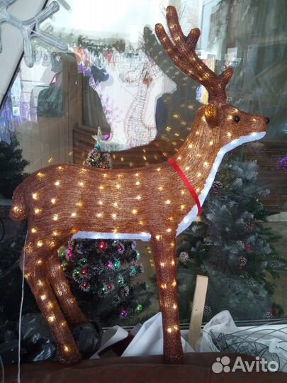 Олень акриловый светодиодный