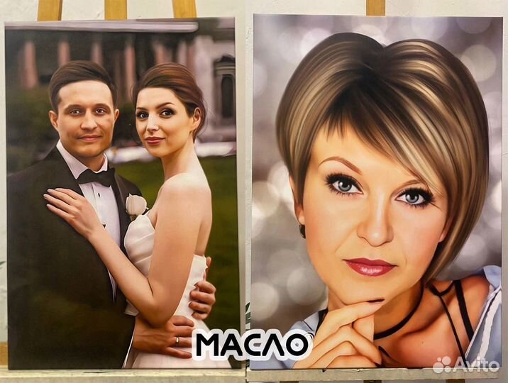 Портрет на холсте по фото на заказ Челябинск