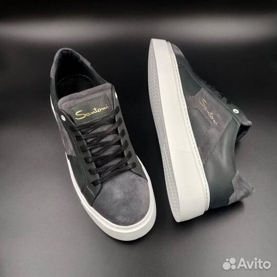 Кроссовки кеды мужские santoni (стильные удобные)