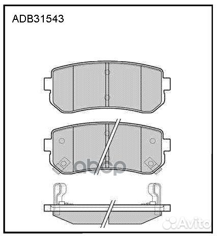 Колодки тормозные дисковые зад ADB31543 ALL