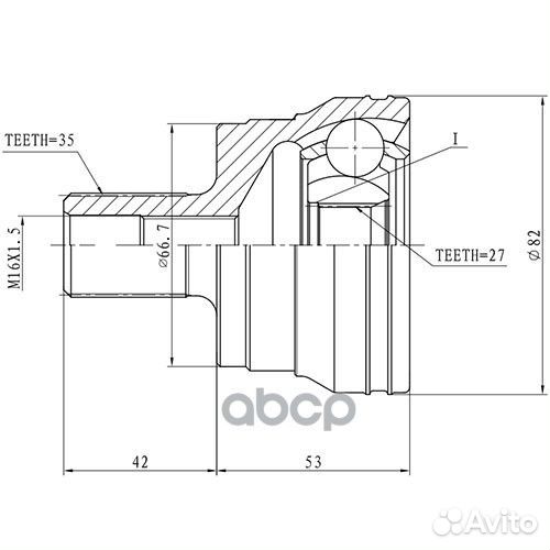 Шрус наружный перед прав/лев Z87495R Zikmar
