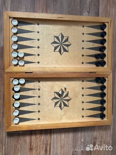 Нарды ручной работы из натурального дерева