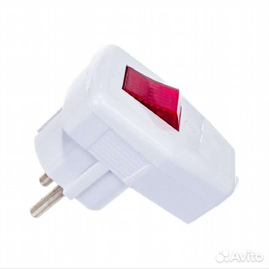 Вилка с выключателем 16А 220В