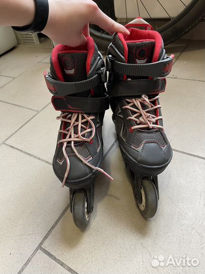 Ролики oxelo раздвижные 32-35 размер