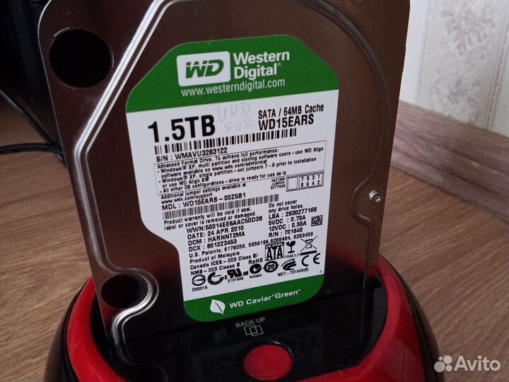 Жесткий диск 1,5 Тб WD Green