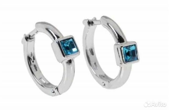 Серьги, колечко Jenavi с кристаллами Swarovski