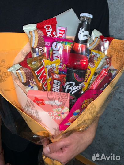 Сладкие букеты из конфет