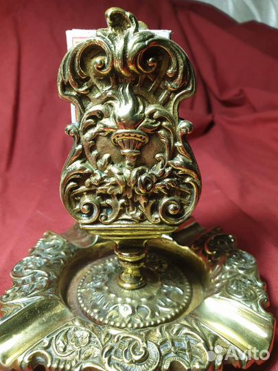 Пепельница-спичечница, бронза