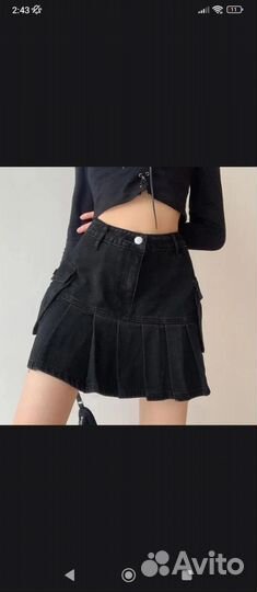 Джинсовая юбка y2k