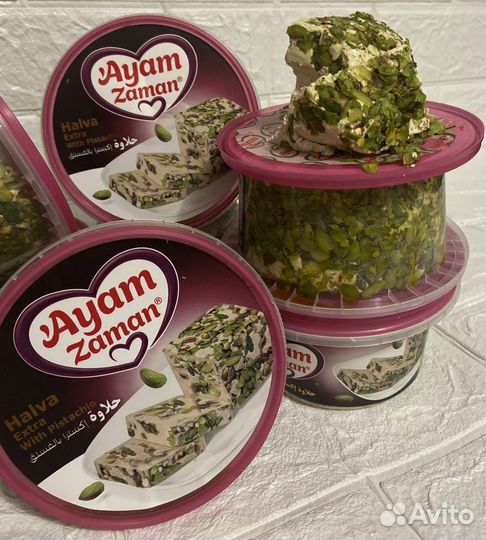 Халва Кунжутная с фисташками Экстра 400 гр/Сирия