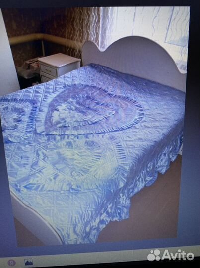 Комплект(в синем цвете) на двухспальную кровать