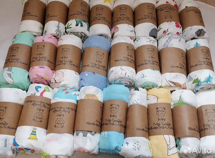 Пеленки муслиновые двухслойные Новые