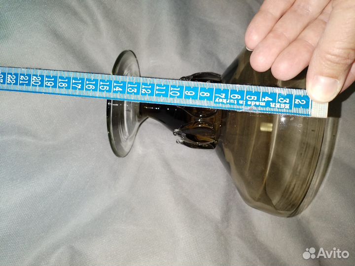 Ваза для фруктов цветное стекло